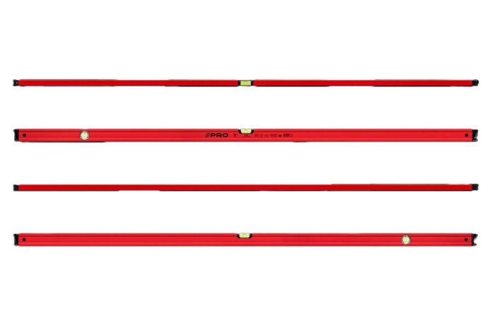 System ERS+ w poziomnicy 180 cm zapewnia doskonałą widoczność pęcherzyka.